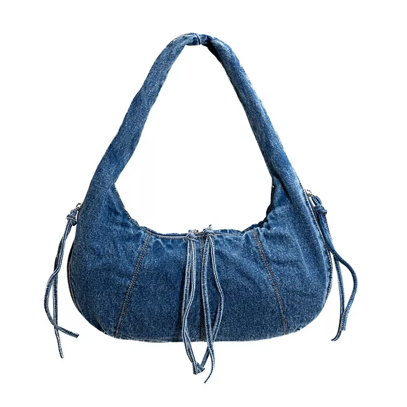 Vintage denim Crescent skulderveske