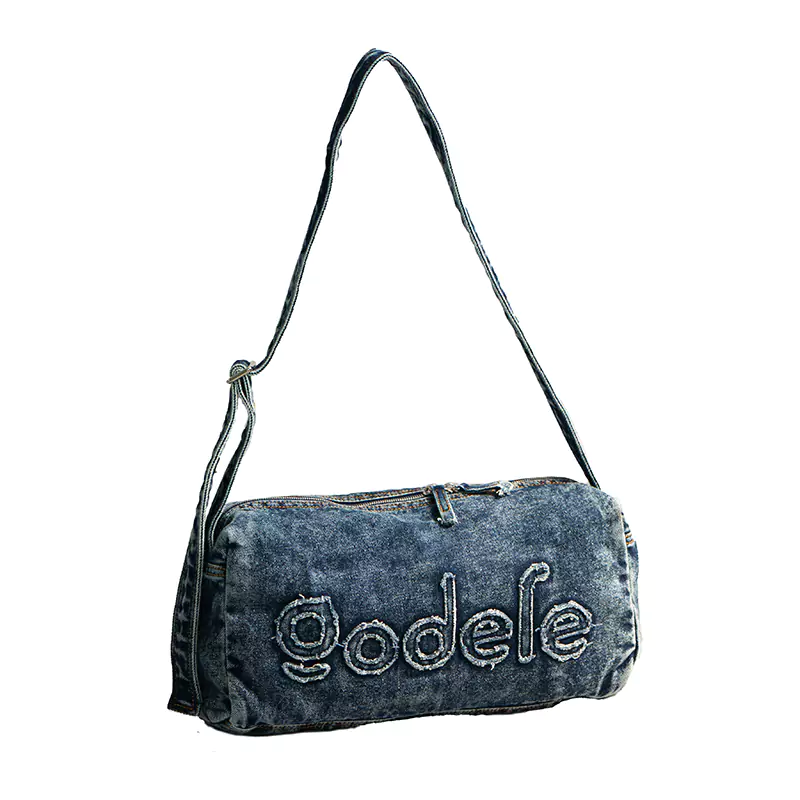 Vasket denim skulderveske